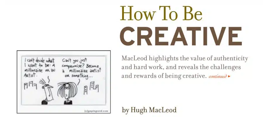 How to be Creative