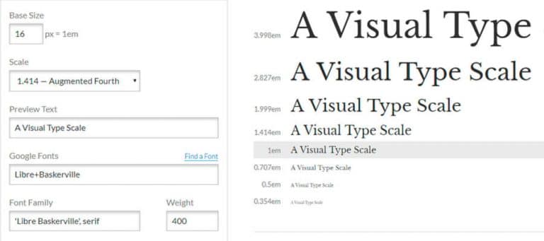 Type scale